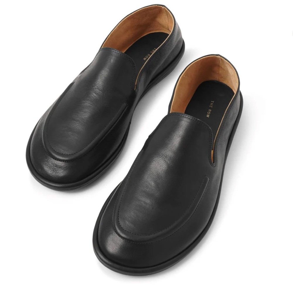 THE ROW Canal Leather Slip-On Loafers - Picture 3 of 11